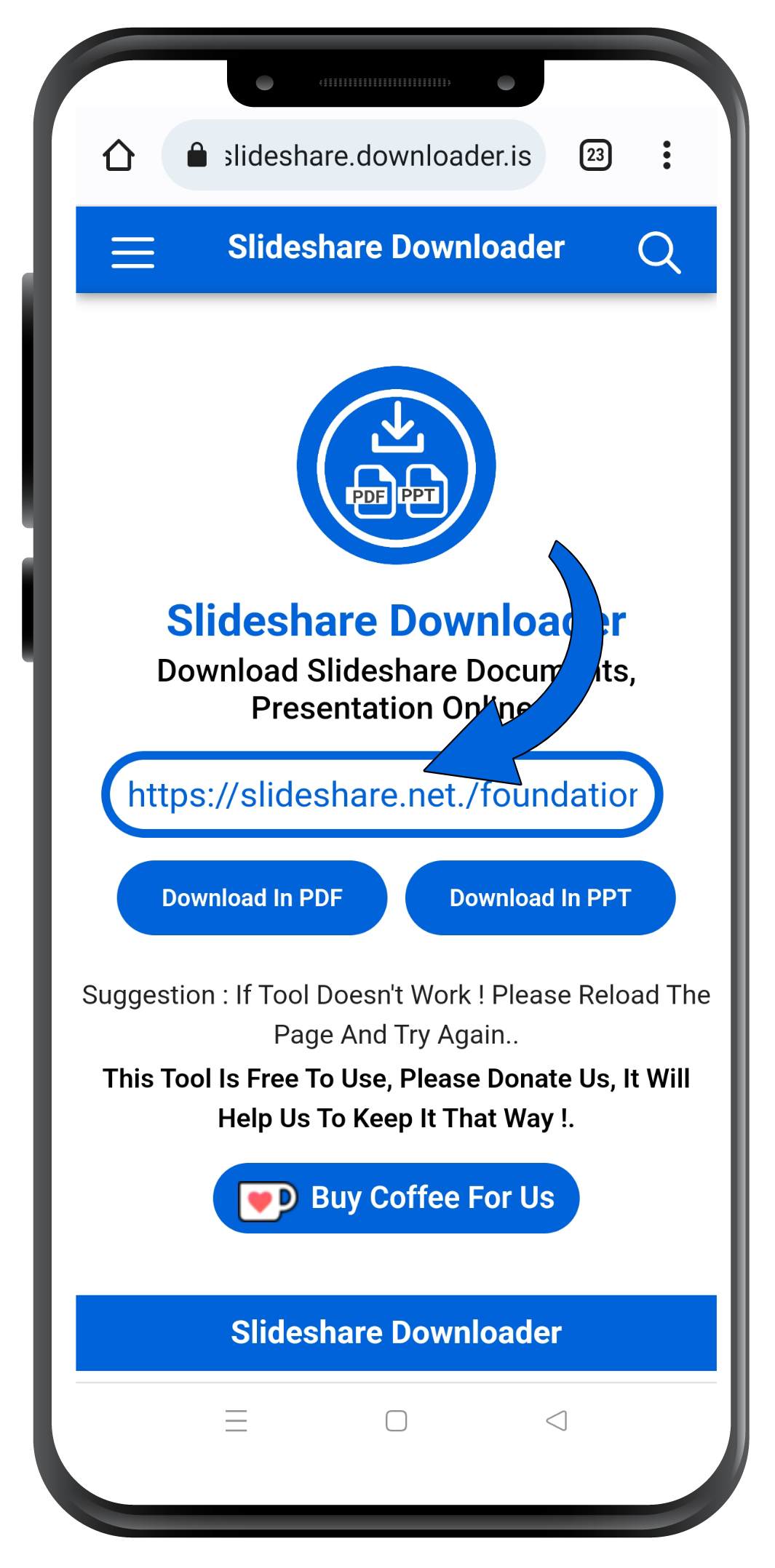 Slideshare downloader screenshot 2